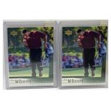 (Z) 2 Tiger Woods Upper Deck Rookie Cards