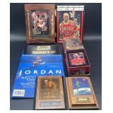 (E) Michael Jordan collectibles metal tin set
