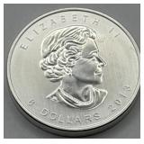 (KK)  Silver 1 1/2 oz Maple Leaf Coin
