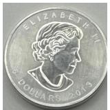 (KK)  Silver 1 1/2 oz Maple Leaf Coin