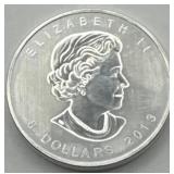 (KK)  Silver 1 1/2 oz Maple Leaf Coin