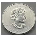 (KK)  Silver 1 1/2 oz Maple Leaf Coin