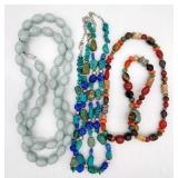 (AB)  Eight Multistone Fashion Necklaces