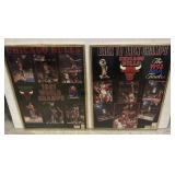 (E) Chicago bulls championship framed posters 2