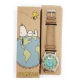 (E) Peanuts Snoopy Wristwatch In Box