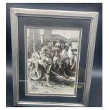 (J) Babe Ruth photo 13x15 framed not