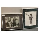 (J) Vintage framed photos movies and