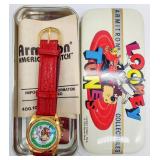(E) Armitron Holiday Looney Tunes Wristwatch W Tin