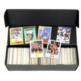 Box of Various Baseball, Football & Basketball