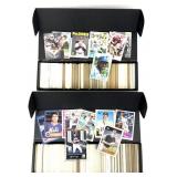 (2) Boxes of Various Baseball & Football Cards