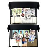 (2) Boxes of Various Baseball & Football Cards