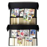 (2) Boxes of Various Baseball, Football Collector