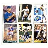 (6) Assorted Signed Baseball Cards