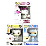 (3) FUNKO POP Figurines Including Teen titans Go