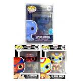 (3) FUNKO POP Marvel Including Captian America #46