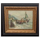 (MH) "Shop Going Into Stormy Sea" (Signed By