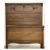 (JK) Antique Beautiful Victorian Weed Headboard &
