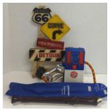 (JL) Vtg Gas Up Pocket Flask Decanter & Suzuki