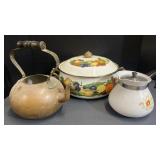 (TB) Corningware Wildflower 6 Cup Teapot, Copper