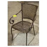 (OM) Rattan and Metal Armchair, 22x20x34in