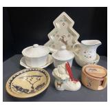 (TB) Pfaltzgraff Ceramic Christmas Tree Platter,