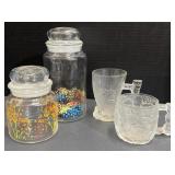 (TB) Anchor Hocking MCM Floral Glass Kitchen
