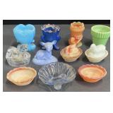 (TB) Boyd Slag Art Glass Turkey Candle Holder,