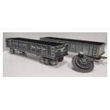 (LG) Marx Road Tin Train Gondolas