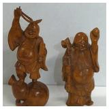 (BL) Hand Carved Primitive Wooden Buddha