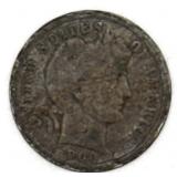 (RB) Silver 1900 Barber Dime Coin