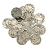 (RB) (18) Silver Buffalo Head Nickel Coins