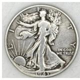 (RB) Silver 1943 Walking Liberty Half Dollar Coin