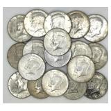 (RB) (18) Silver 1965-1969 Kennedy Half Dollar