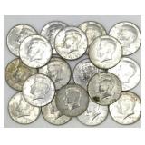 (RB) (18) Silver 1965-1969 Kennedy Half Dollar