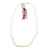 (LG) 14K Yellow Gold Clasp Cultured Pearl Necklace