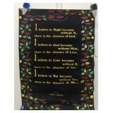 (JL) Vtg 1975 Believing In Love Blacklight