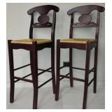(JY) Napoleon Cherry Wood Highbakc Counter Chairs