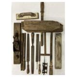 (DT) Vintage Hand Tools Including Planer, Hasps,
