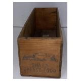 (MH) Mid-Century Rustic Primitive Wood Cheese Box