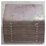 (LG) Vtg SHURHIT Parts Steel 8 Drawer Cabinet