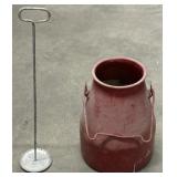 (TB) Painted Milk Jug and Cream Dipper
