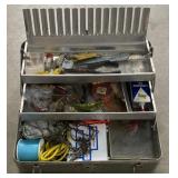 (DT) JC Higgins Aluminum Tackle Box with Assorted