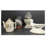 (BL) Palmer Cox Brownies Porcelain Tea Pot 4"T &