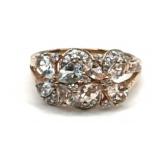 (LG) Sterling Silver Rose Gold Colored Quartz