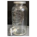 (JJ) Mason Glass Jar Drink Dispenser, 6x12in