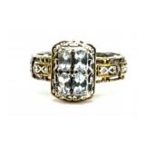 (LG) Silver and Blue Tourmaline Dinner