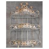 (LG) Wrought Iron Hanging Shelf, 21" x 6" x 34"