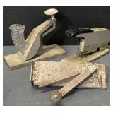 (TB) Unique 30oz Kitchen Scale, Bates Stapler and