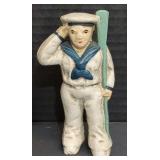 (MH) Vtg Cast Iron Saluting Sailor Oarsman Coin