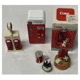(JG) Coca-Cola Bank, Salt and Pepper Shakers, Mini